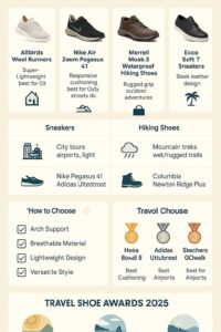 The Most Comfortable Footwear for Long Trips